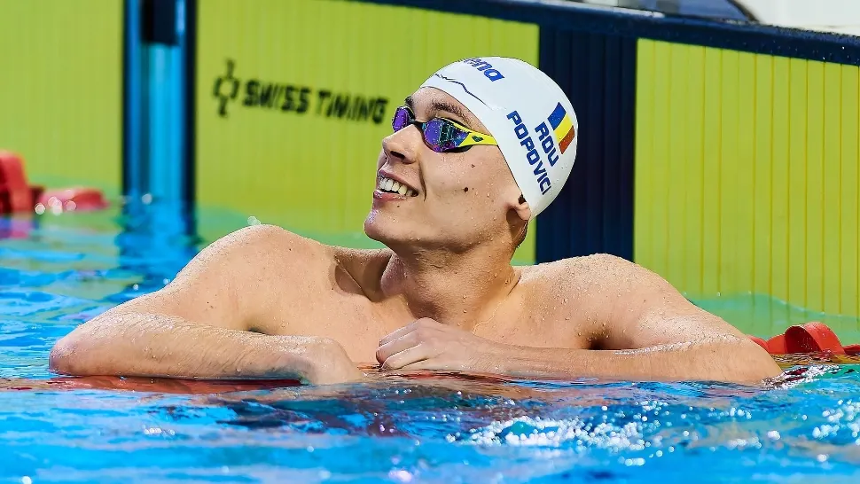David Popovici revine în competiție! Va concura în trei probe la Trofeul „Sette Colli” de la Roma