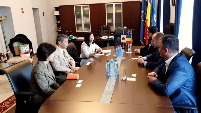 FOTO Oficialități din Japonia, în vizită la Prefectura Brașov