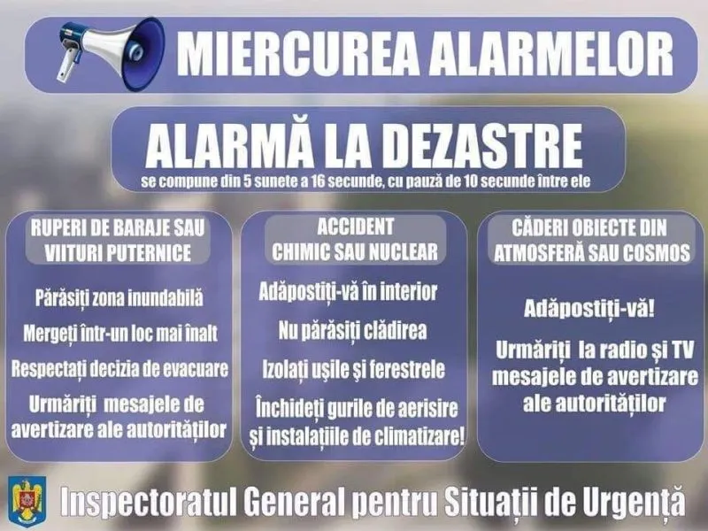 Nu vă speriați! Exercițiu ISU, în această dimineață