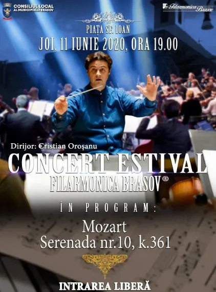 Concert al Filarmonicii, diseară, în Piața Sf. Ioan