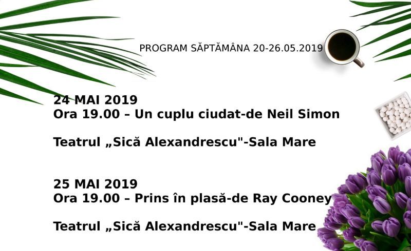 Spectacole programate astăzi și mâine, la Teatrul Dramatic