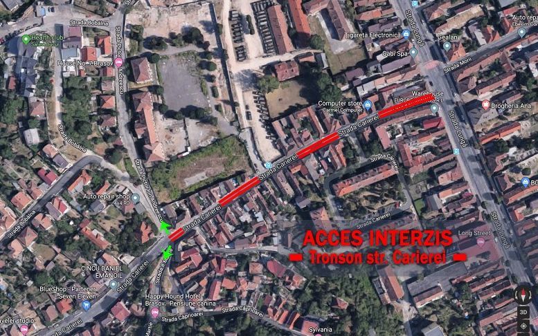 Strada Carierei va fi închisă traficului rutier până sâmbătă