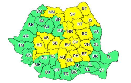 ALERTĂ meteo, până mâine seară!