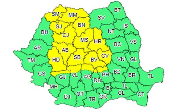 Avertizare meteo! Va ploua toată ziua