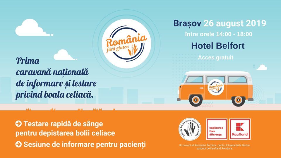 Caravana "România fără gluten" ajunge, astăzi, la Brașov
