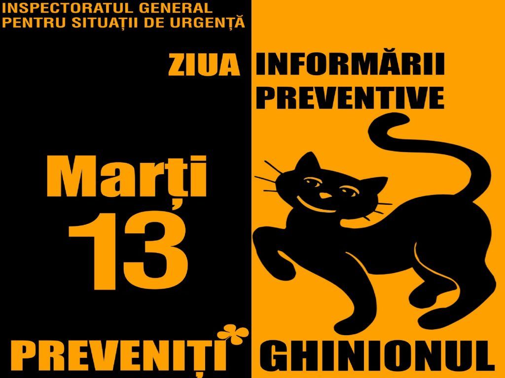 Marți, 13 - preveniți ghinionul! Acțiune ISU Brașov, astăzi