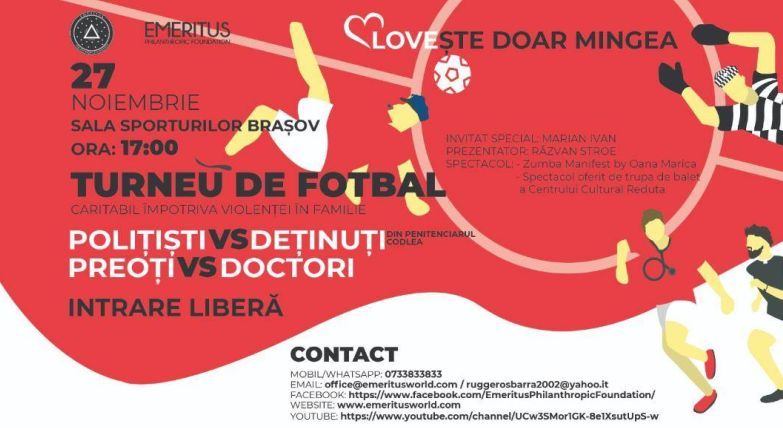 Binele vs. Răul! Fotbal între deținuți și preoți, la Brașov