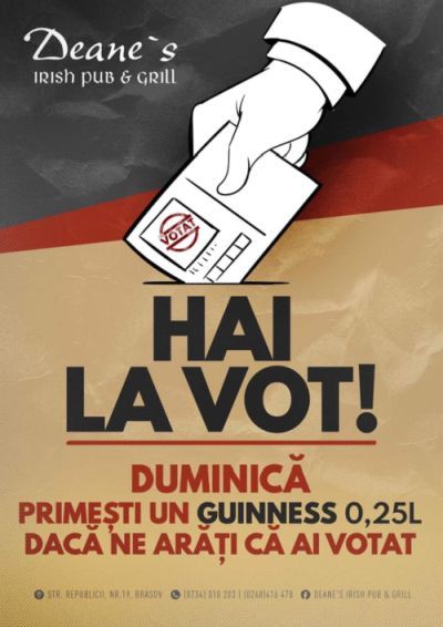 Ofertă inedită! Ai votat? Primești o bere GRATIS