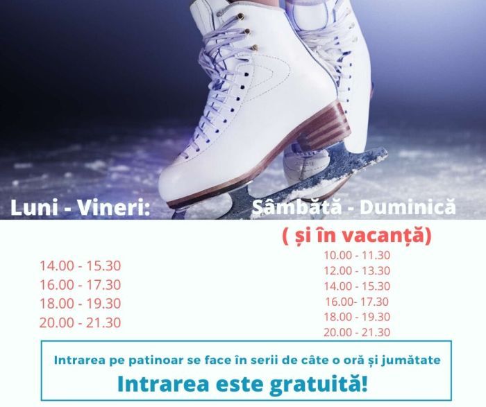 Patinoar GRATUIT, din weekend, la Râșnov