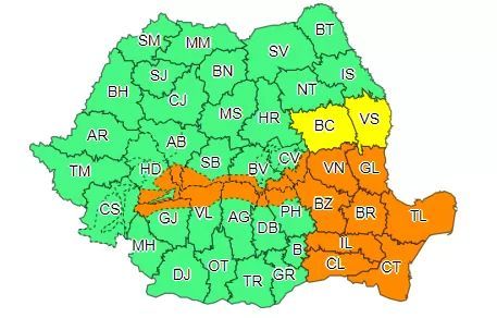 COD PORTOCALIU de vreme severă, la Braşov!