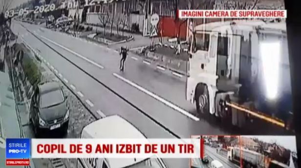 VIDEO Copil în stare gravă, după ce a fost lovit de un TIR condus de un șofer din Brașov