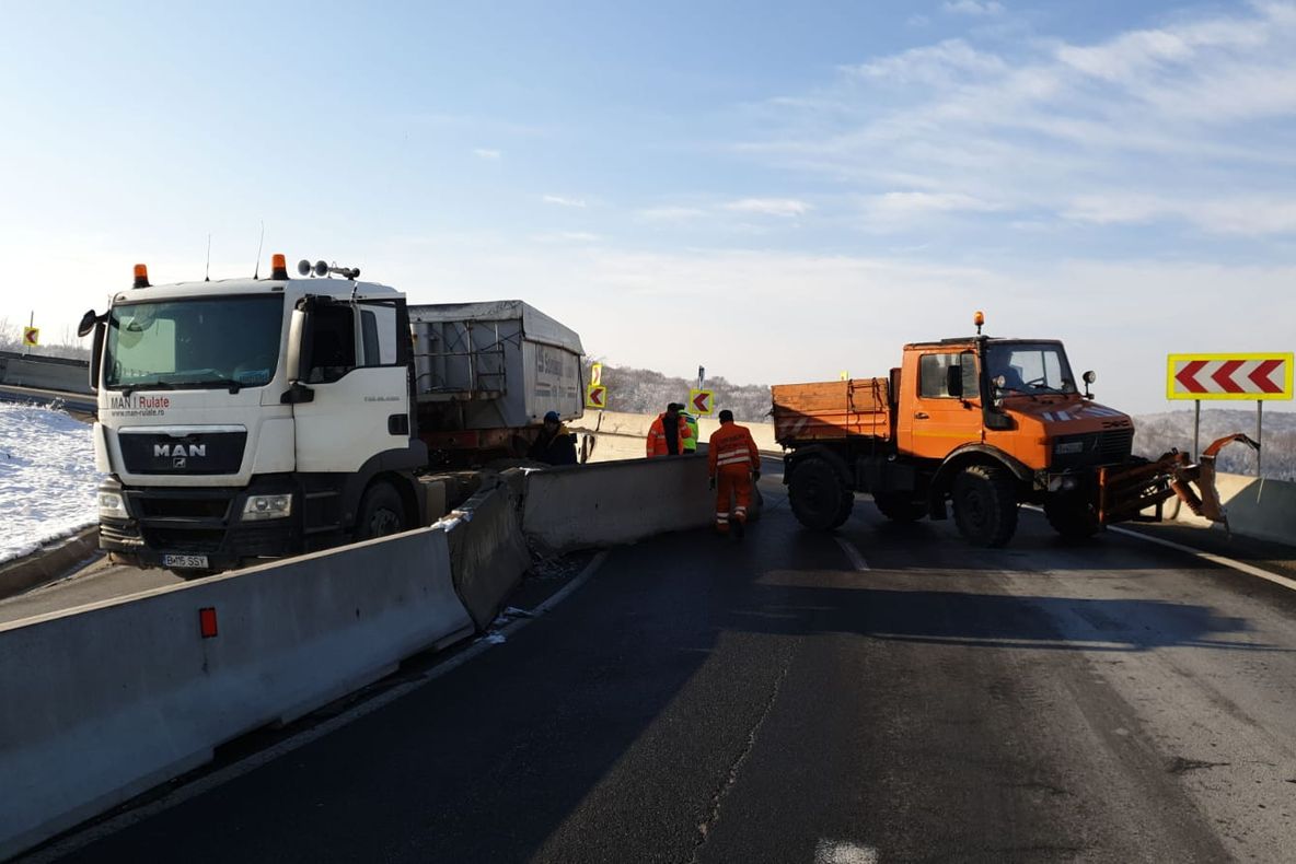 Trafic blocat, acum, pe DN1