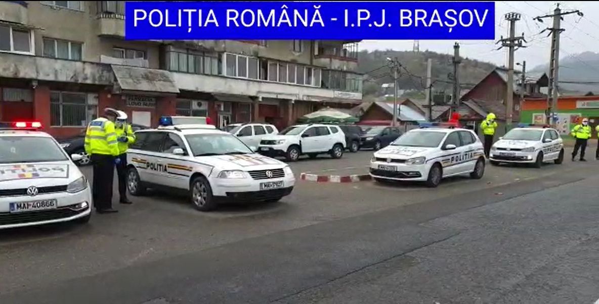 VIDEO Acțiuni ale polițiștilor, astăzi, la Săcele, Budila, Teliu și Tărlungeni