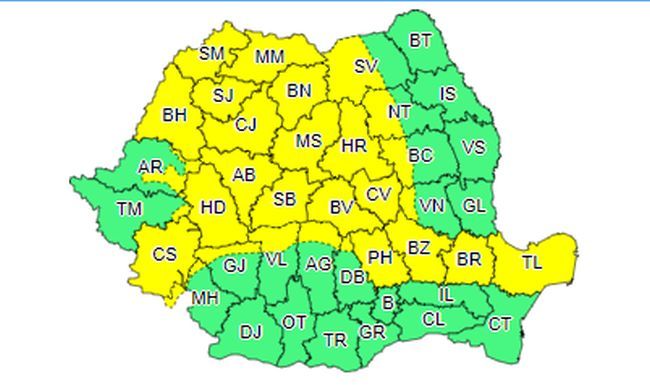 COD GALBEN de vânt toată ziua!