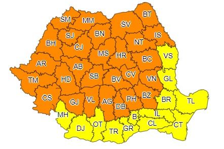 COD PORTOCALIU de vreme rea, la Braşov!