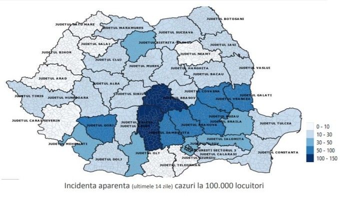 Cei mai mulți bolnavi de COVID-19, la 100.000 de locuitori, sunt la Brașov! Statisticile oficiale și raportul complet din intervalul 6-12 iulie!