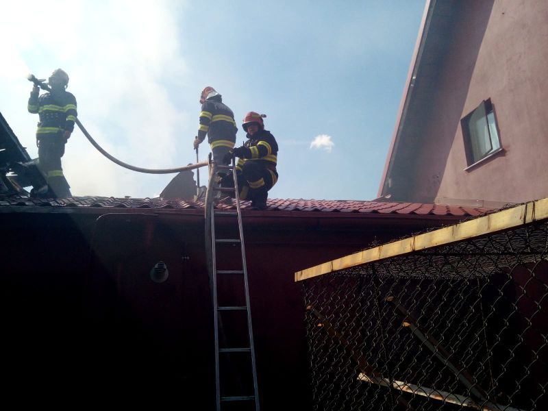 Incendiu de proporții la Bod! Pompierii intervin cu 6 autospeciale!