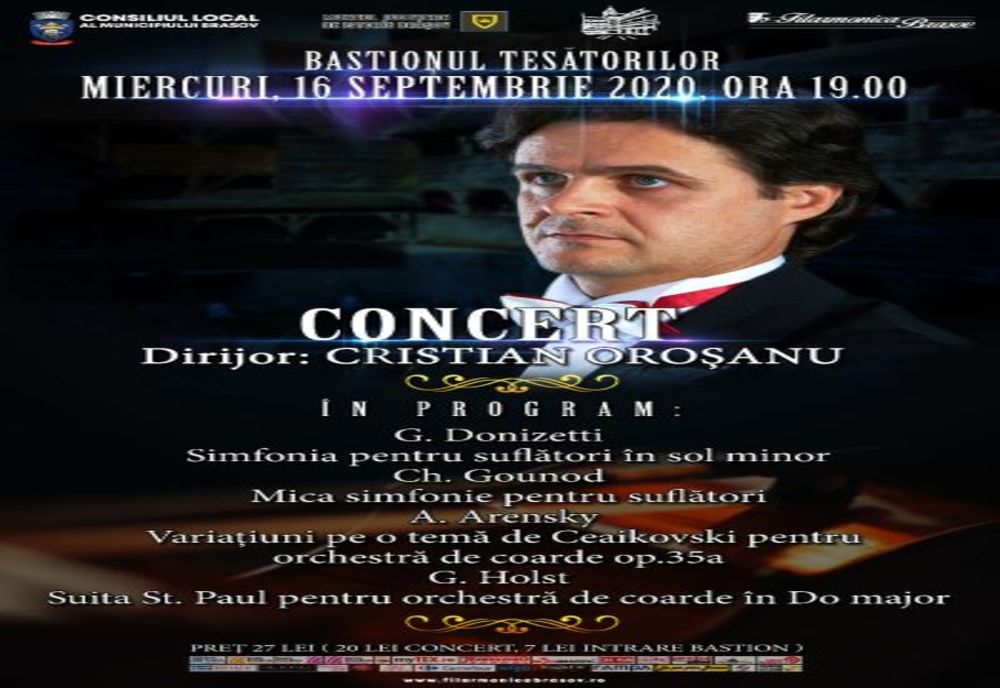 Concert, diseară, la Bastionul Țesătorilor