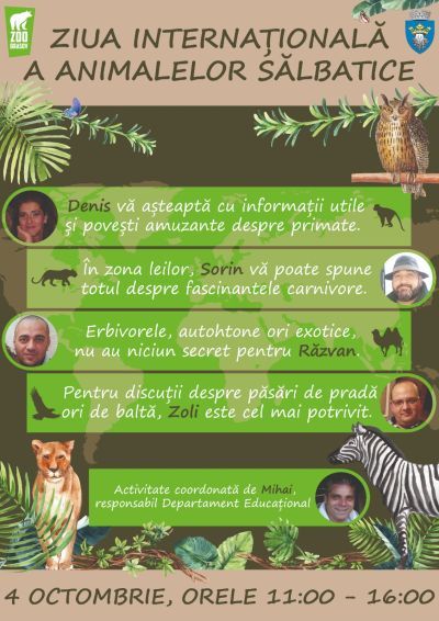 Program special, duminică, la Zoo Brașov!