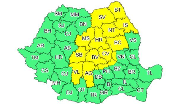 Sudul județului Brașov, sub COD PORTOCALIU de vreme severă!