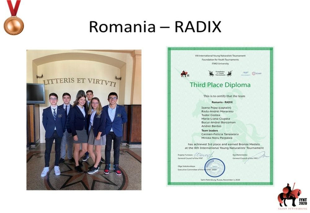 Medalie de bronz la un concurs internațional, pentru elevii Colegiului Național "Andrei Șaguna"