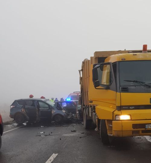 VIDEO Momentul producerii carambolului de pe Ocolitoarea Brașovului