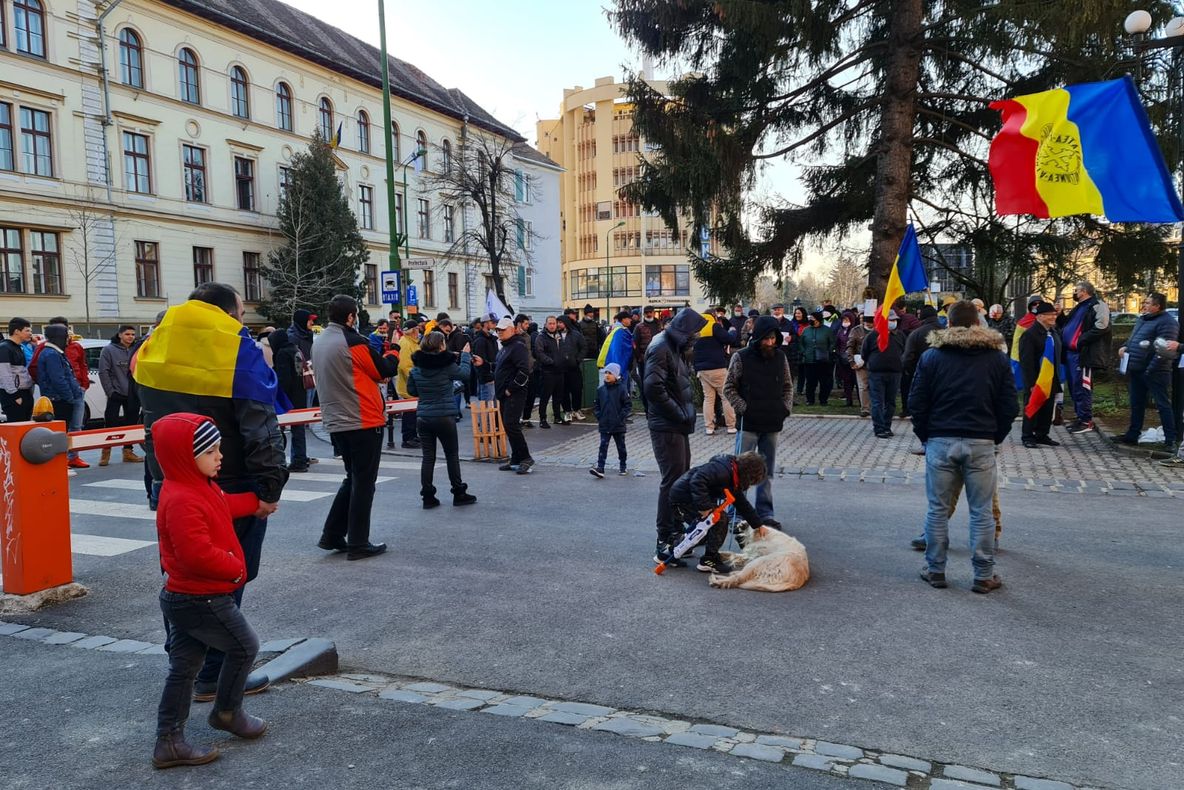 VIDEO Proteste anti-COVID-19, acum, la Braşov!