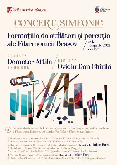 Concert live ONLINE, diseară, la Filarmonica Brașov