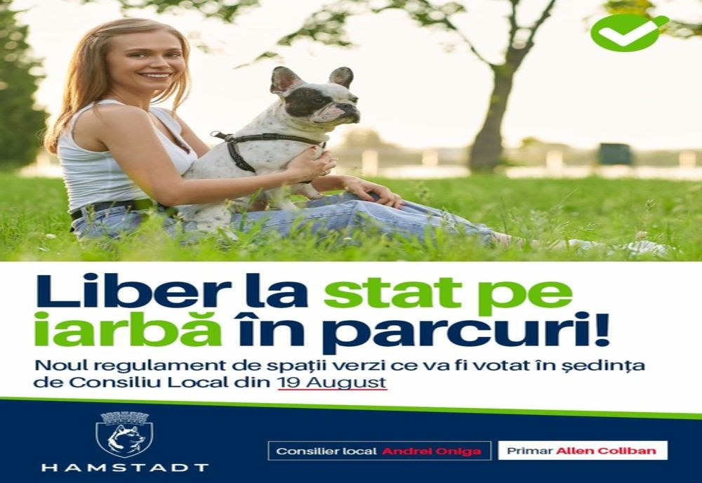 Braşovenii vor putea călca iarba din parcuri!