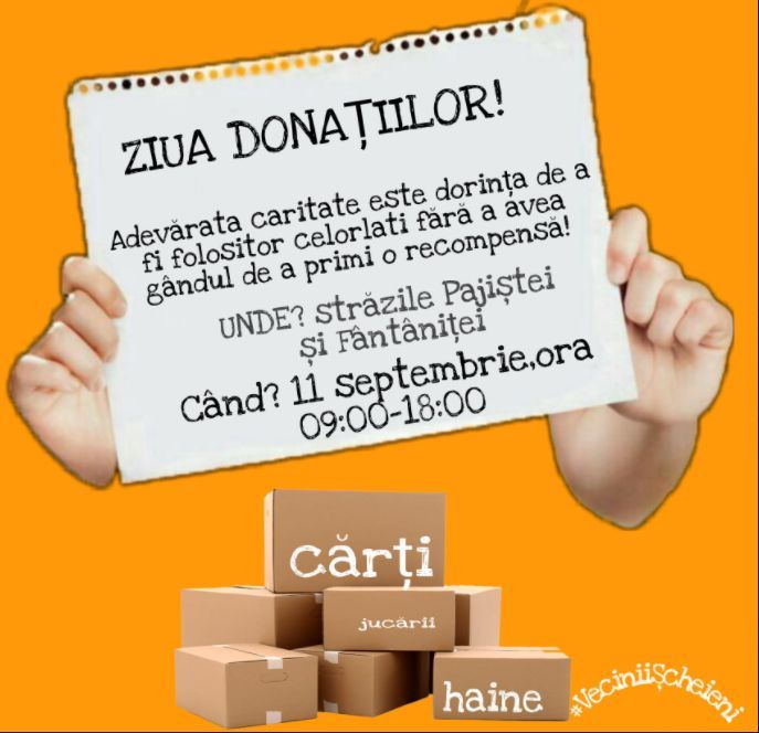 Donații în fața casei, un nou concept umanitar, mâine, în Șcheii Brașovului!