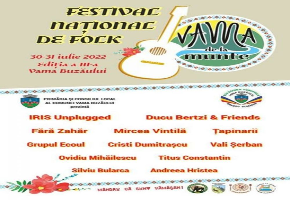 Festival de folk, la finalul lui iulie, la Vama Buzăului