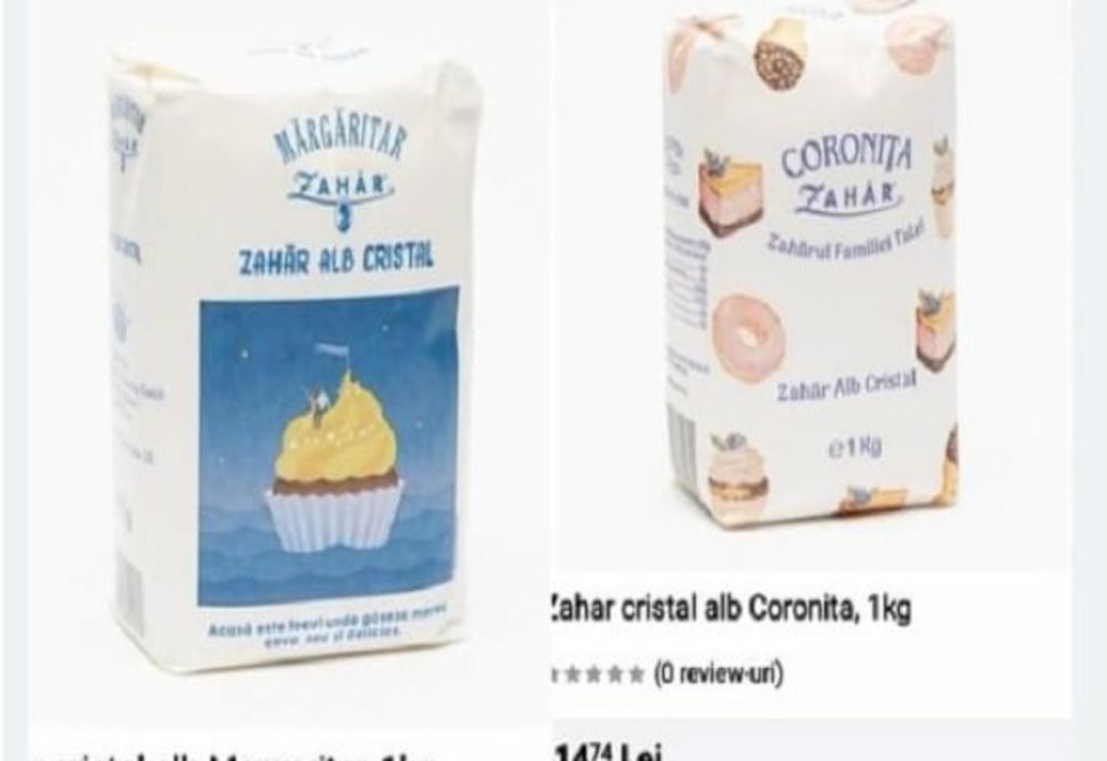 Zahărul costă şi 15 lei/kg în magazinele online