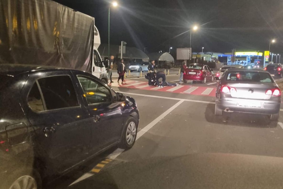 Pieton lovit de maşină, în municipiul Braşov