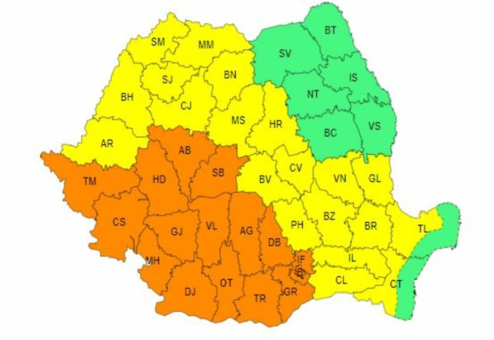 Vremea 20 iunie. A fost prelungit codul galben de caniculă