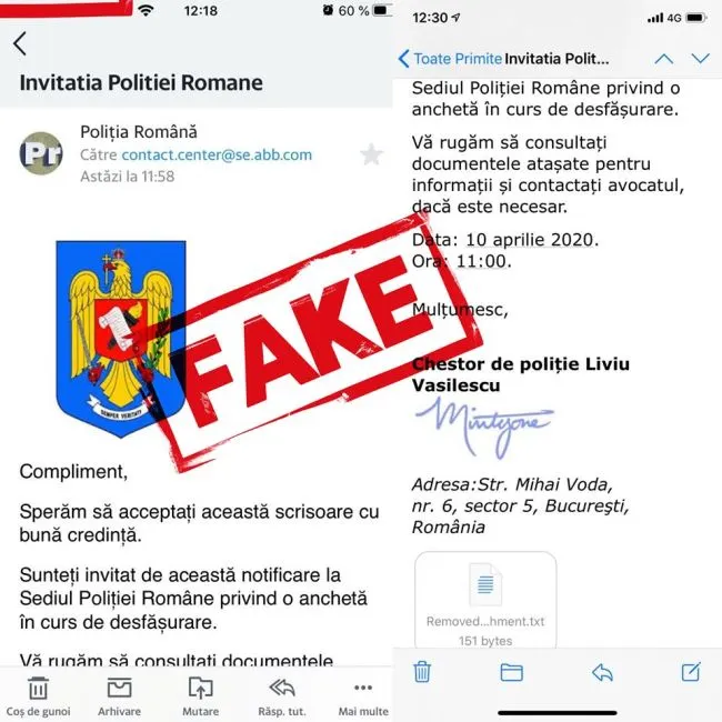 politie mesaj