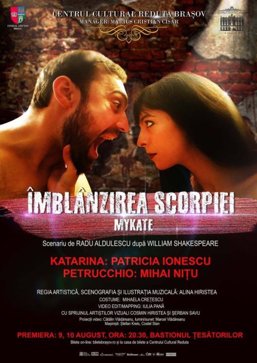 "Îmblânzirea scorpiei", diseară, la Bastionul Țesătorilor