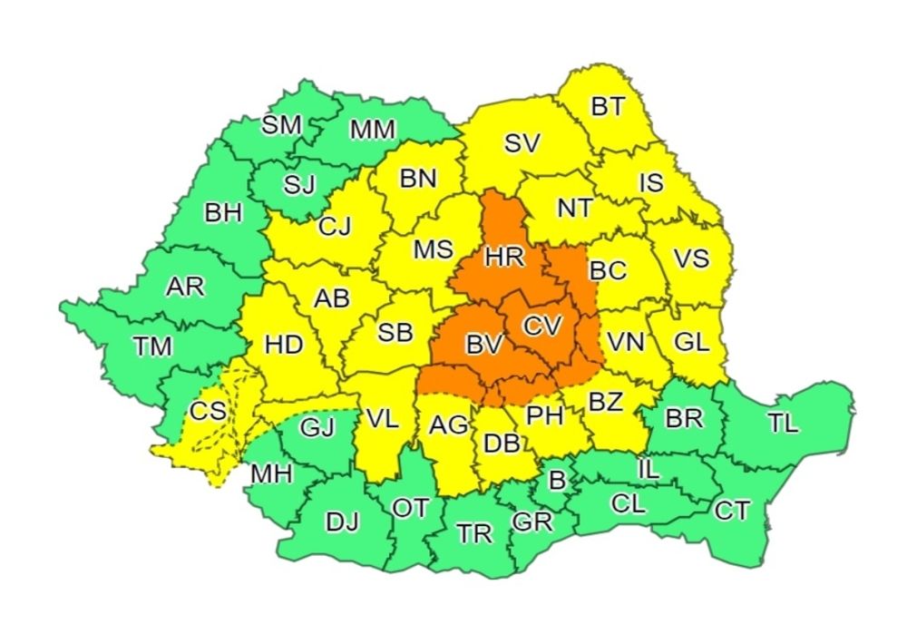 Avertizare meteo COD PORTOCALIU de vreme severă imediată!