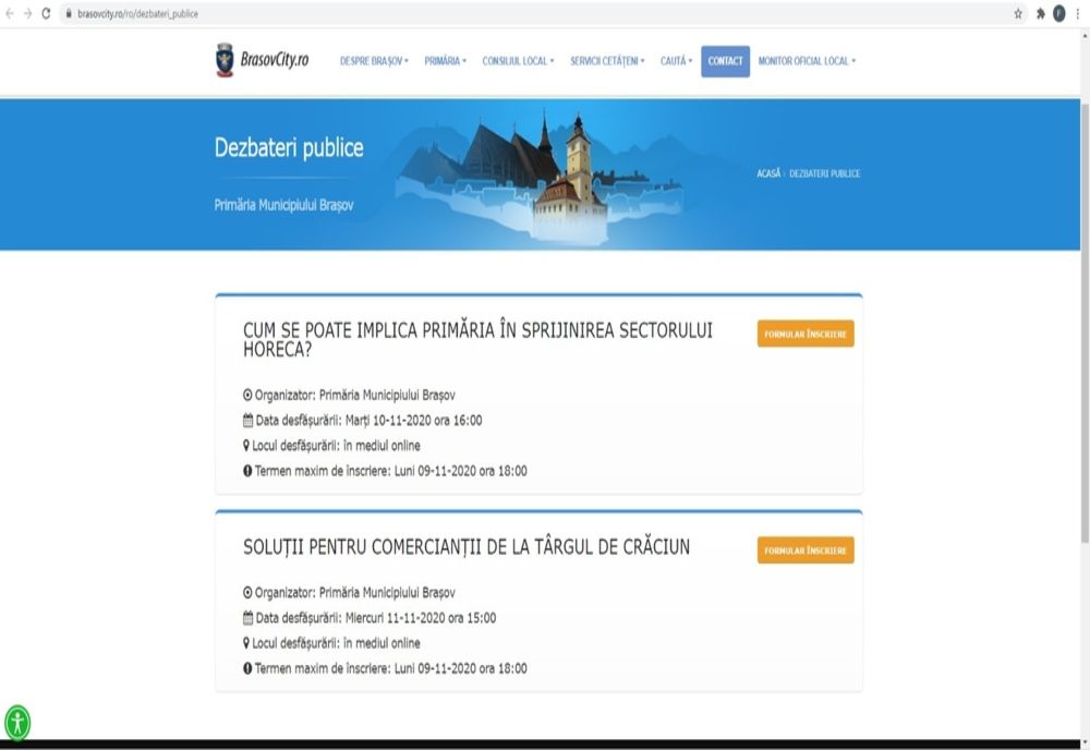 Dezbateri online, cu primarul Brașovului, pentru HoReCa și Târgul de Crăciun! AICI vă puteți înscrie!