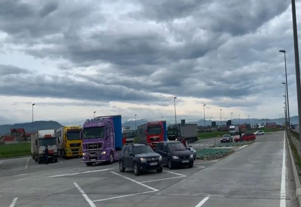 Protest al camionagiilor, pe DN1A (VIDEO)
