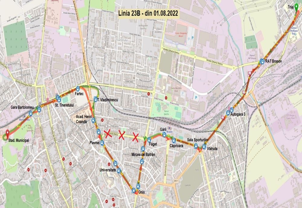 RATBV anunță modificări în traseul de circulație al unei linii de transport în comun
