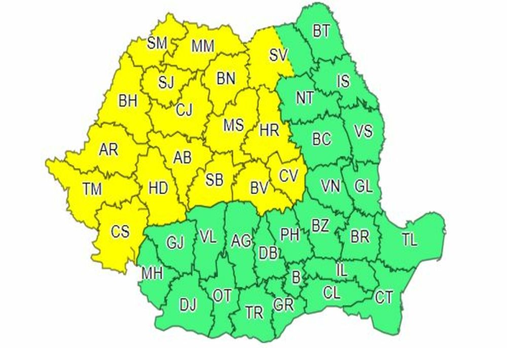 Temperaturi în creștere, dar și fenomene extreme. COD GALBEN de instabilitate atmosferică