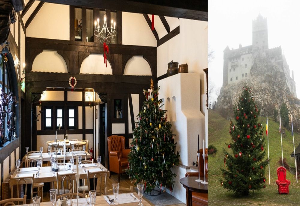 Patinoar amenajat la Castelul Bran 