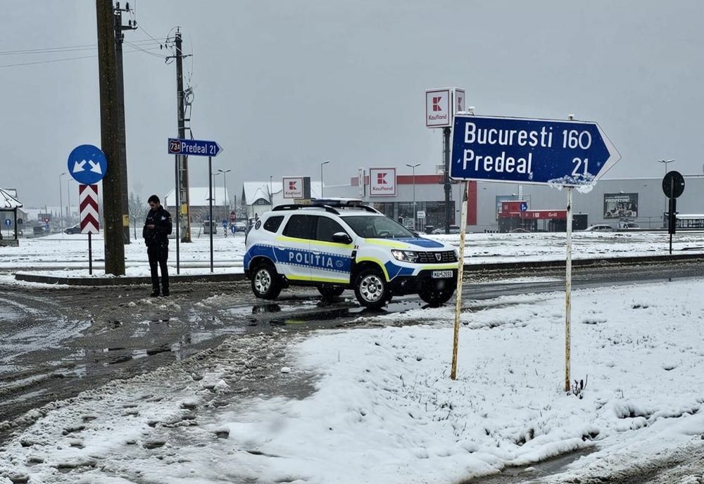 Trafic închis pe DN73A, între Râșnov și Predeal (VIDEO)