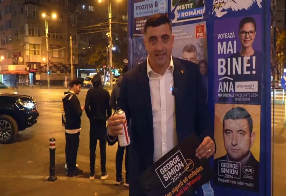 GEORGE SIMION NU RENUNȚĂ! LIDERUL AUR PUNE LA LOC AFIȘELE ELECTORALE ALE PARTIDULUI