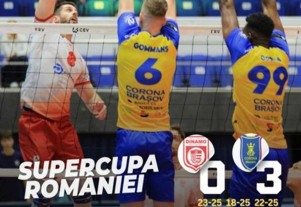 Volei masculin: Corona Brașov a câștigat în premieră Supercupa României