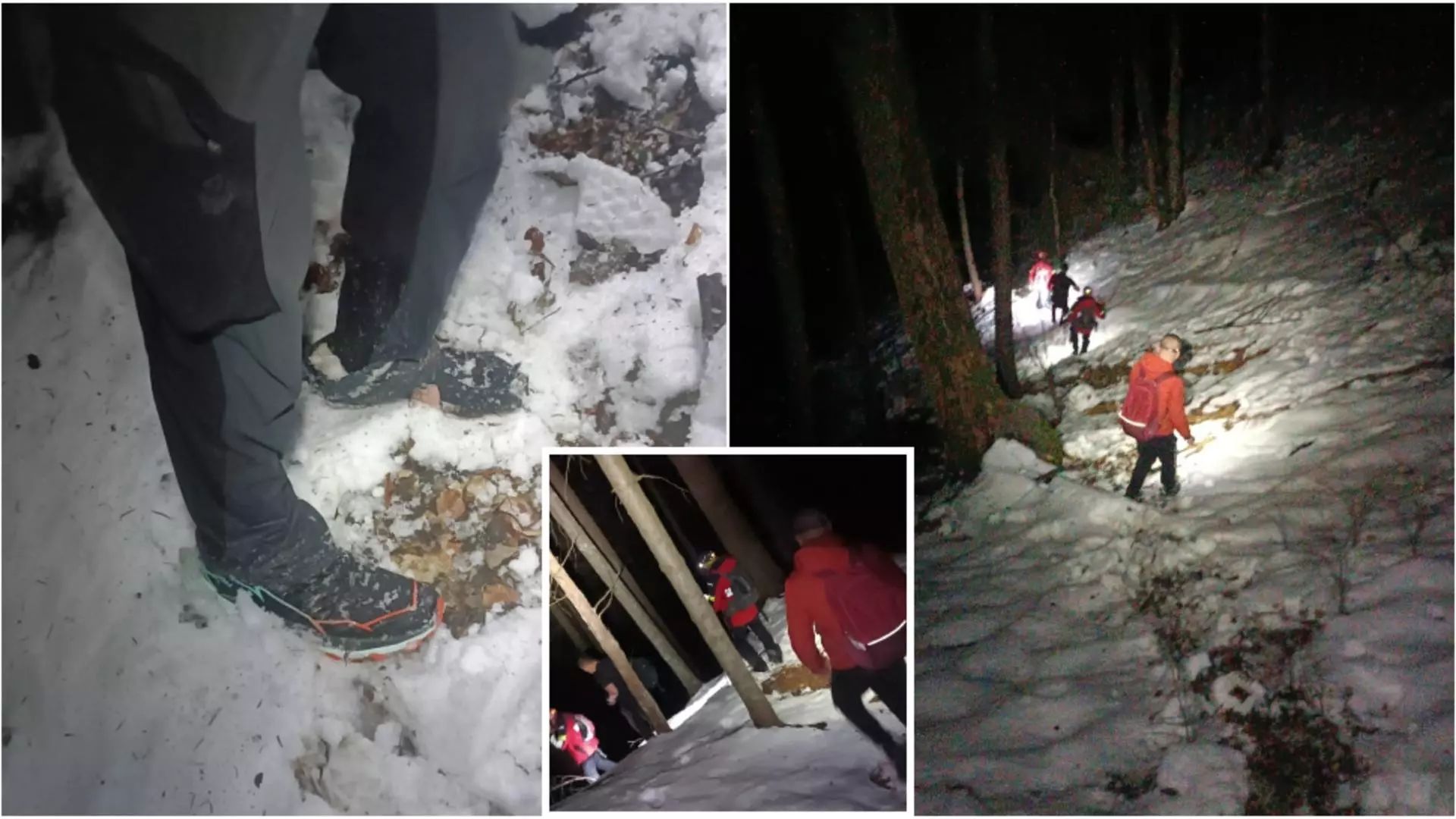 Inconștiență maximă. Turiști în pantofi, recuperați de salvamontiști din zona montană înaltă, unde zăpada are 50 de centimetri
