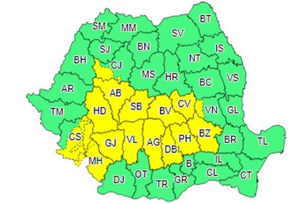 COD GALBEN de vreme severă!