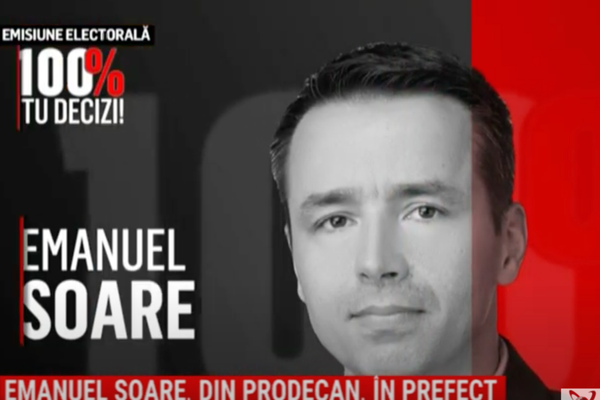 100% TU DECIZI! Emanuel Soare, din prodecan, în prefect