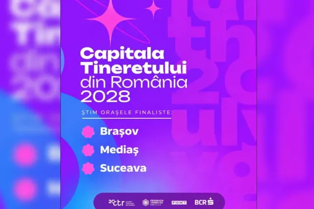 Brașov, Mediaș și Suceava, în finala competiției „Capitala Tineretului din România 2028”