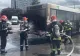 VIDEO+FOTO Autobuz Codreanu, în flăcări, în zona Gării Brașov! 10 călători s-au autoevacuat